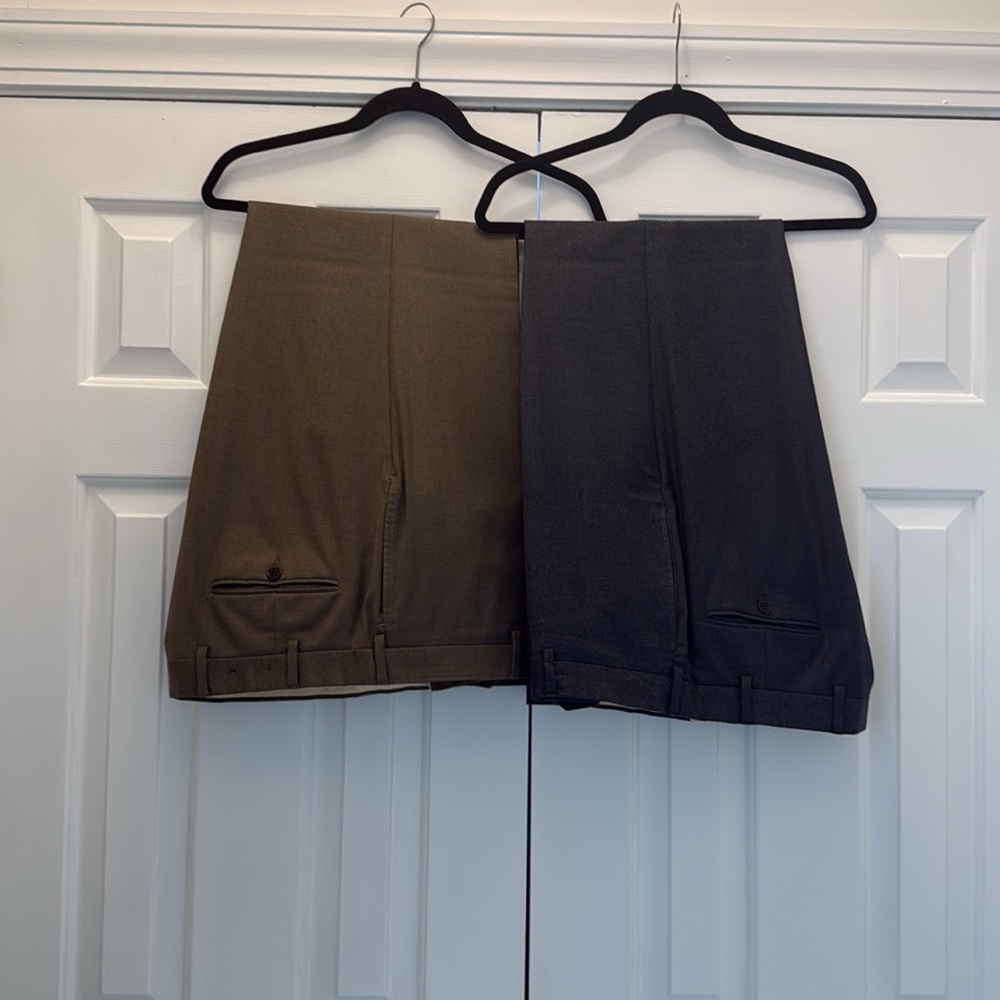 Two Pairs BROOKS BROTHERS Madison Wool Pants W38/L30